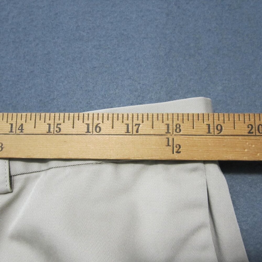 Haggar Pants Mens Size 38x30 Classic Fit Premium Beige Flat Front Khaki Cotton - Picture 6 of 11
